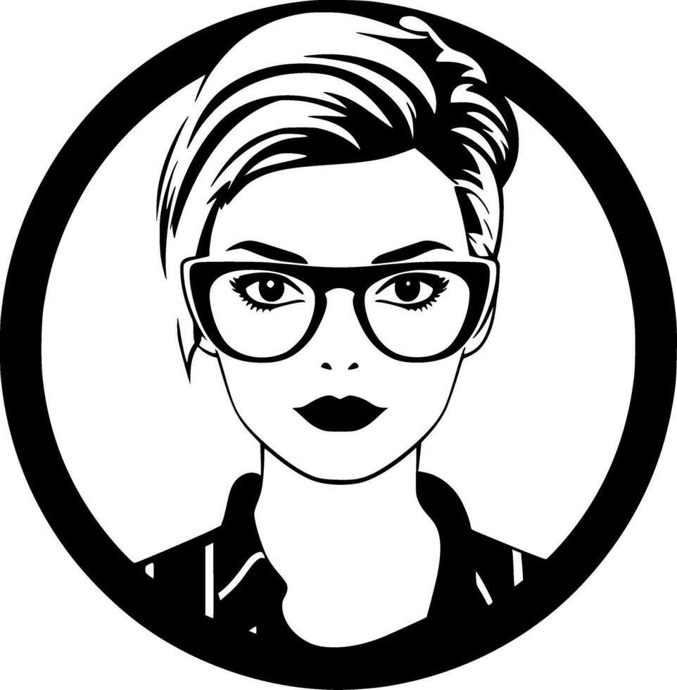 Teacher - Black and White Isolated Icon - Vector illustration
