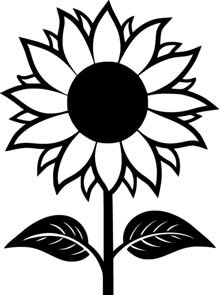 Sunflower - Minimalist and Flat Logo - Vector illustration