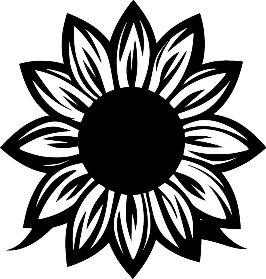 Sunflower - Minimalist and Flat Logo - Vector illustration