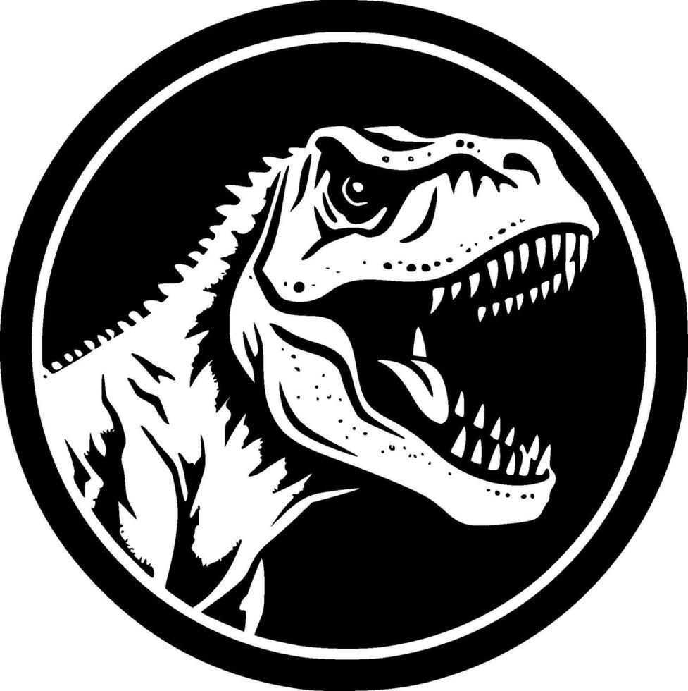 tirano saurio Rex - minimalista y plano logo - vector ilustración