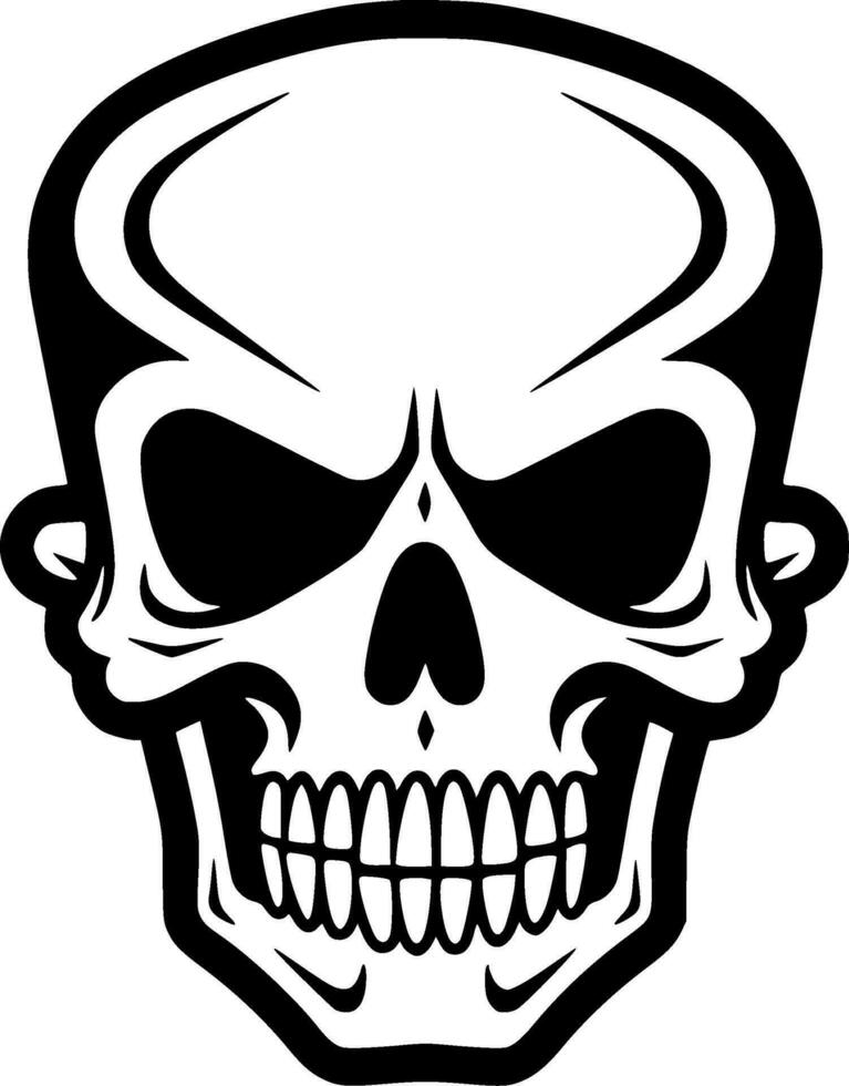 Skull - Black and White Isolated Icon - Vector illustration