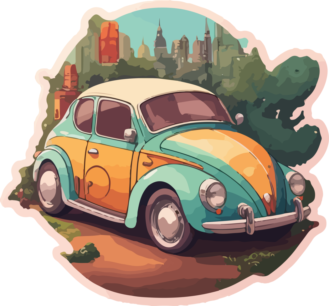 Vintage Car PNG Image AI Generative