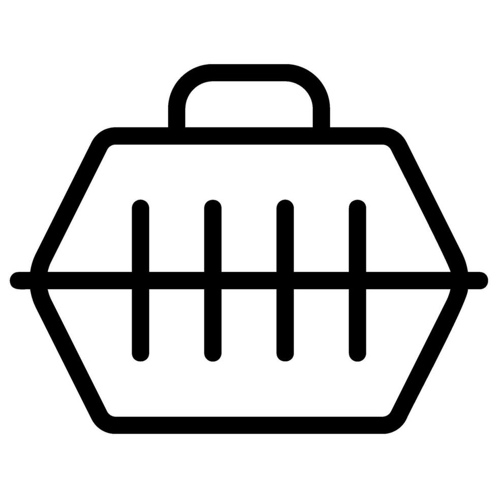 dog carrier line icon vector