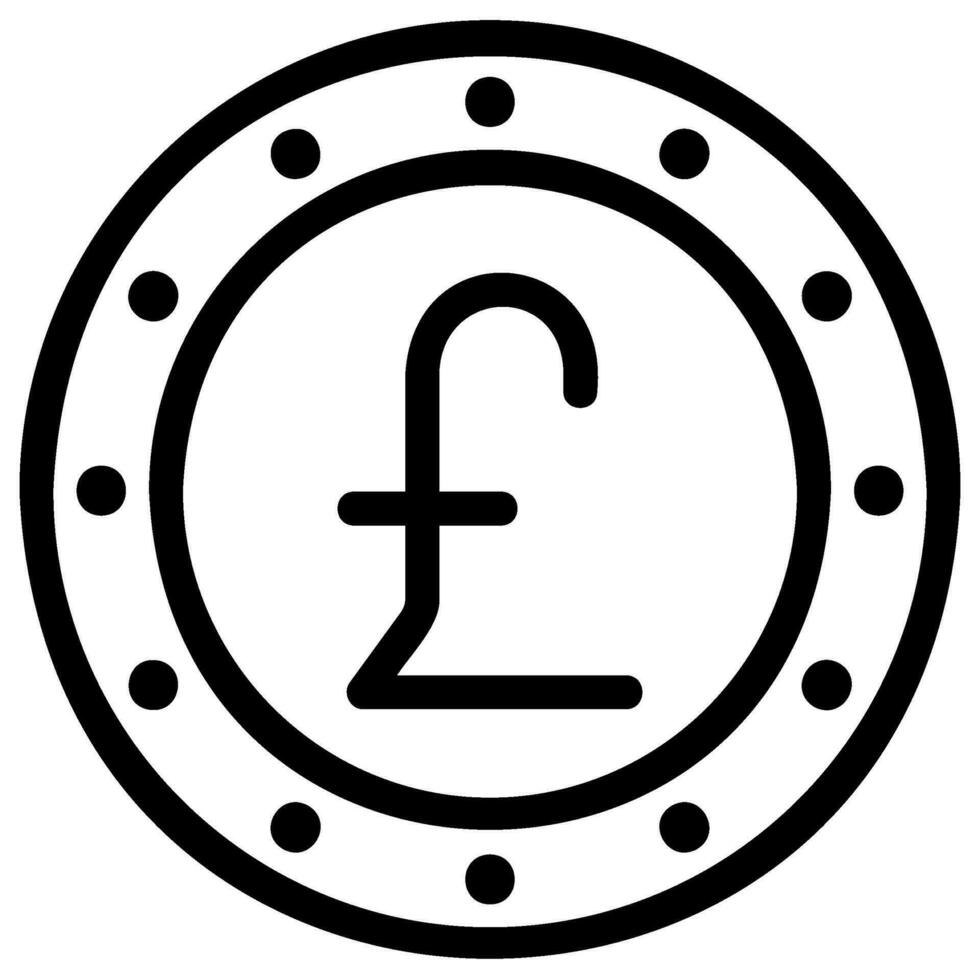 coin line icon vector