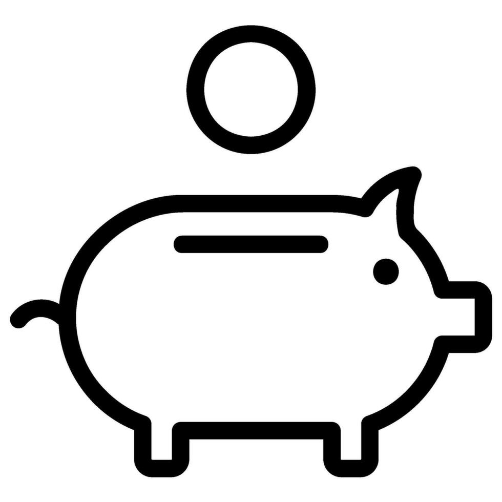 savings line icon vector