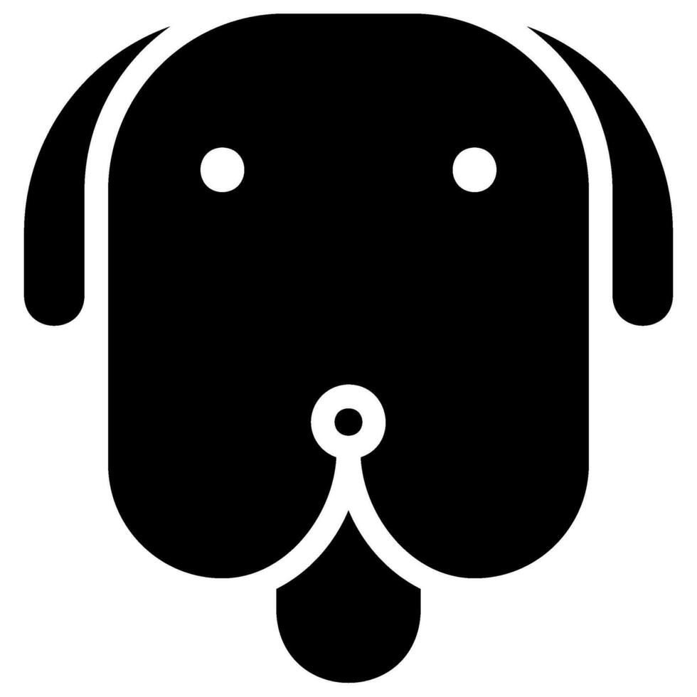 dog glyph icon vector