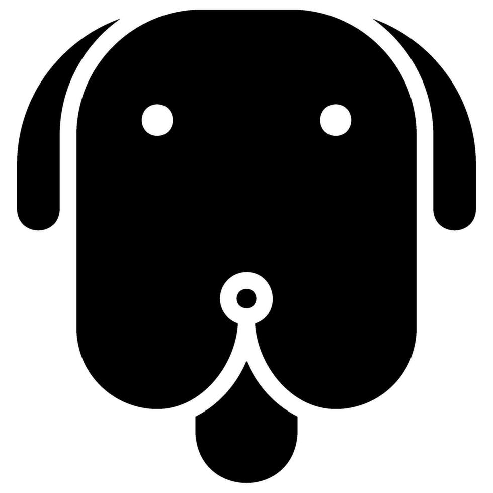 icono de glifo de perro vector