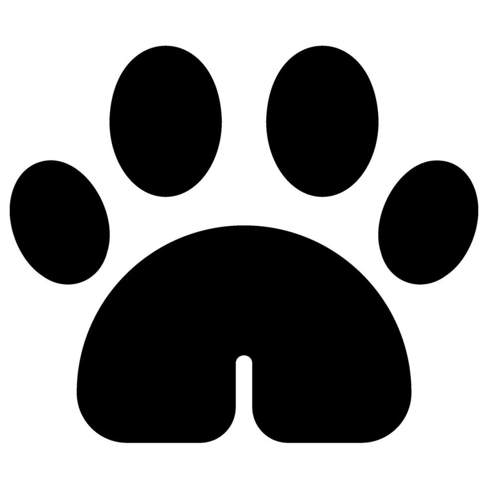 pawprint glyph icon vector