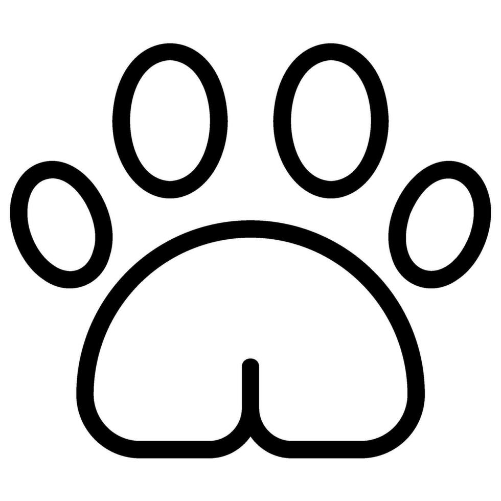pawprint line icon vector