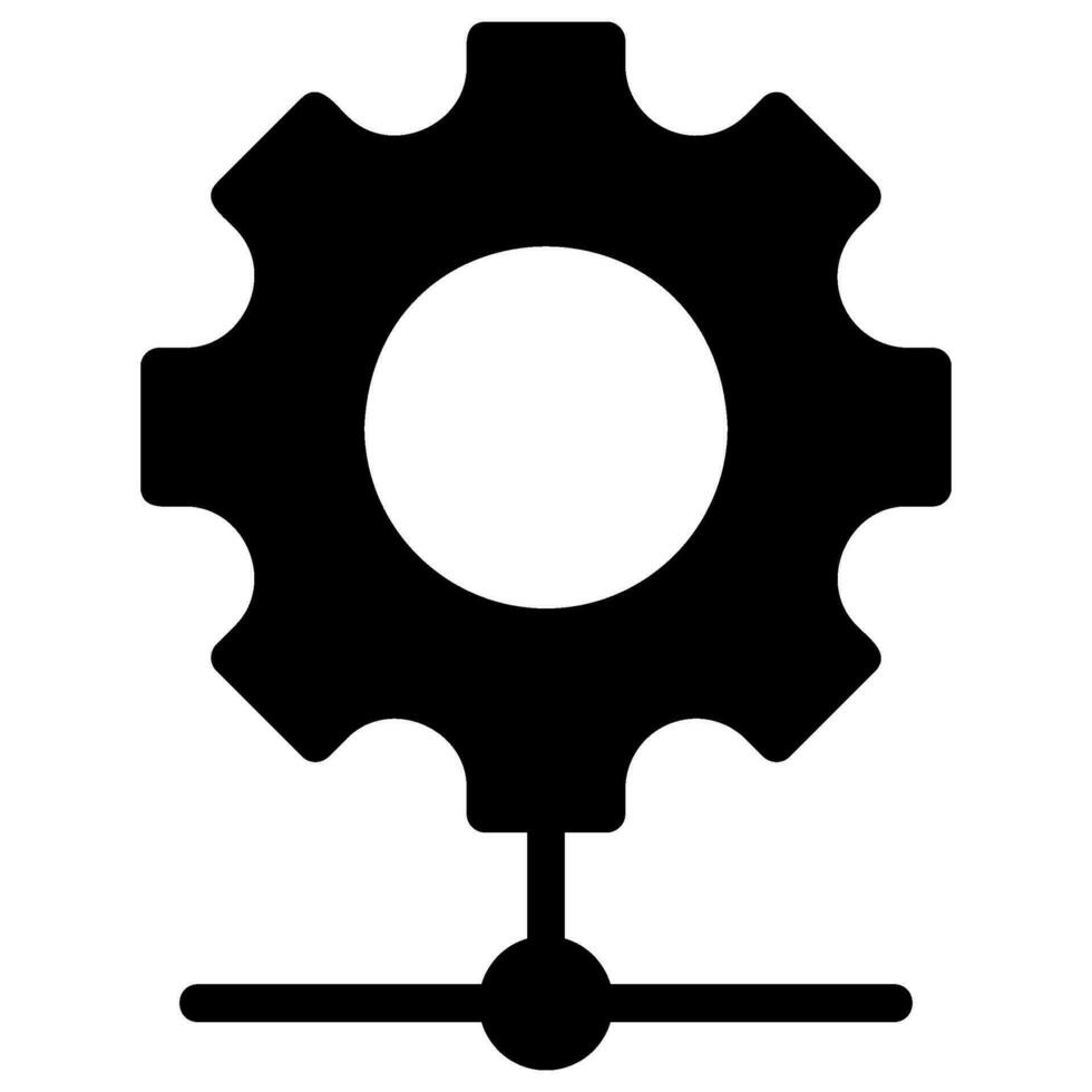 cog glyph icon vector