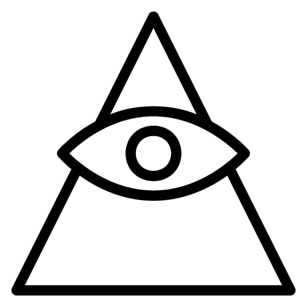 Illuminati línea icono vector