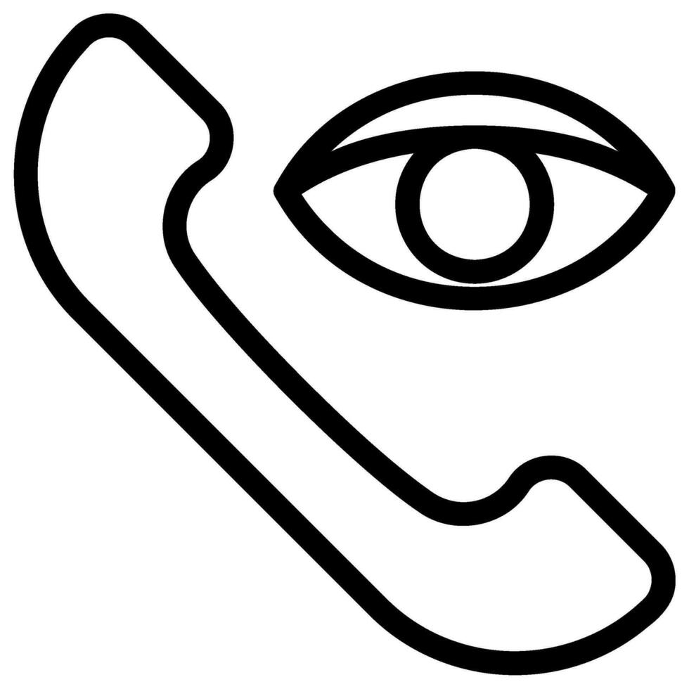 phone call line icon vector