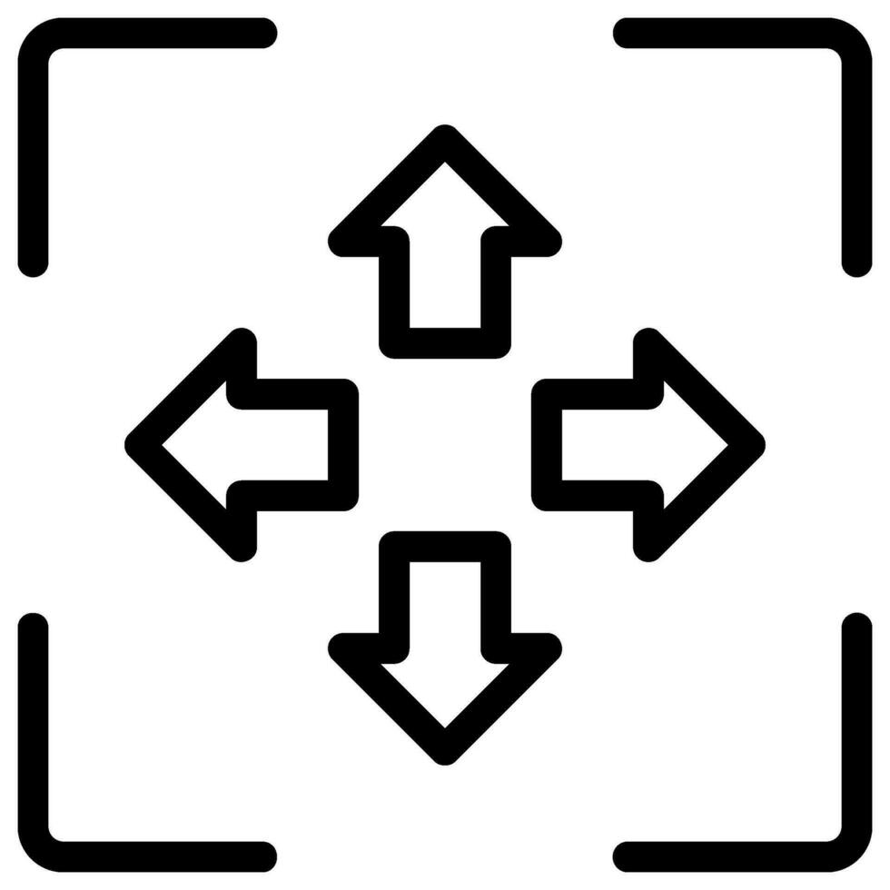 move selector line icon vector