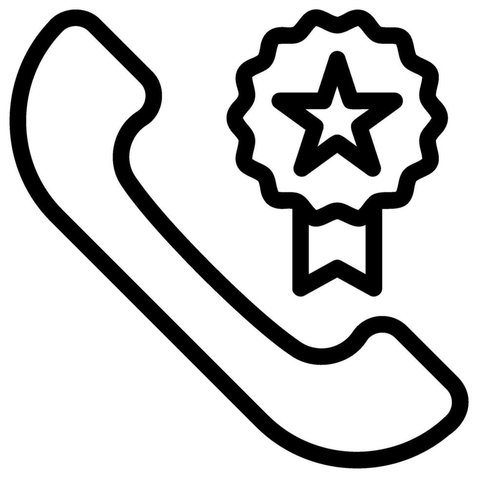 phone call line icon vector