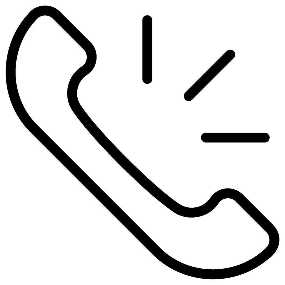 phone call line icon vector