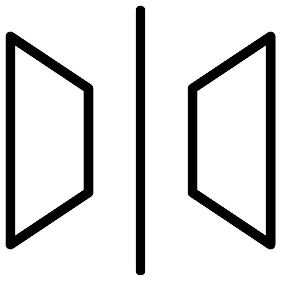 mirror line icon vector