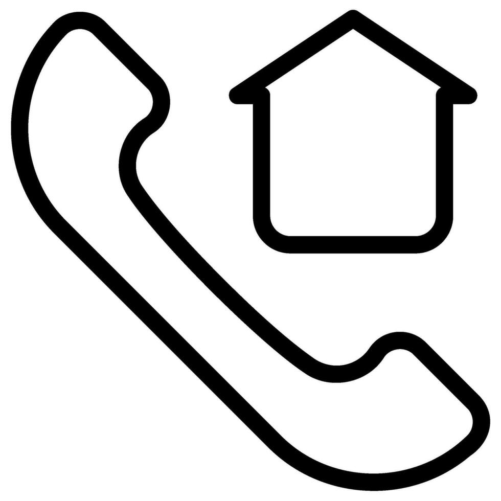 phone call line icon vector