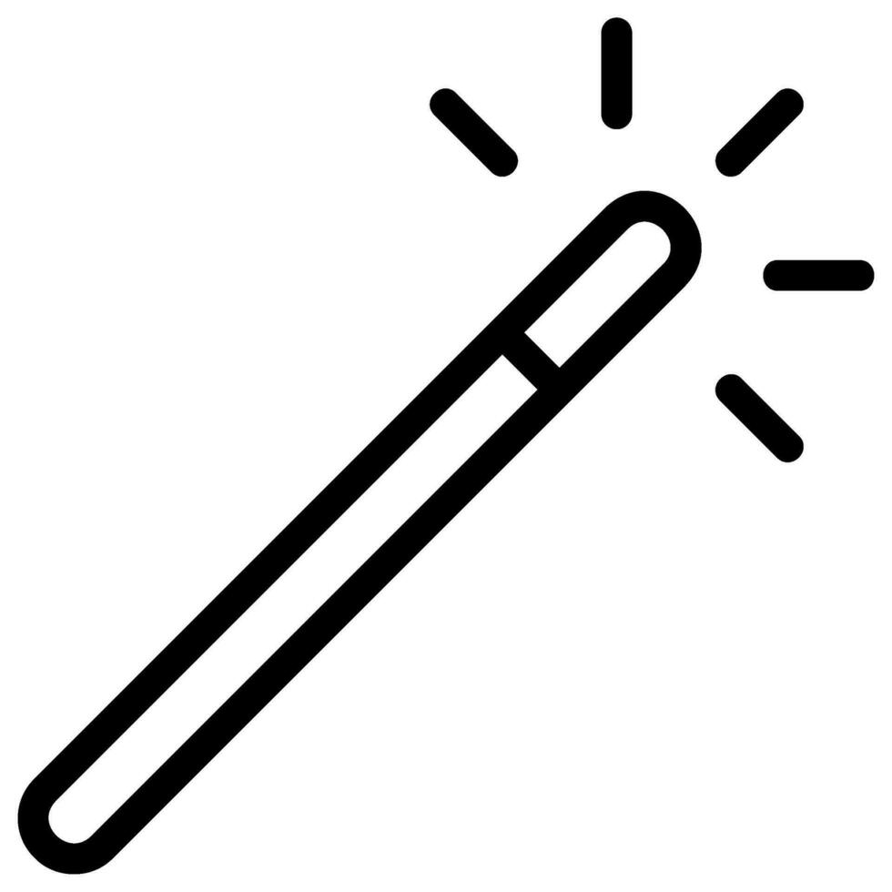 magic wand line icon vector