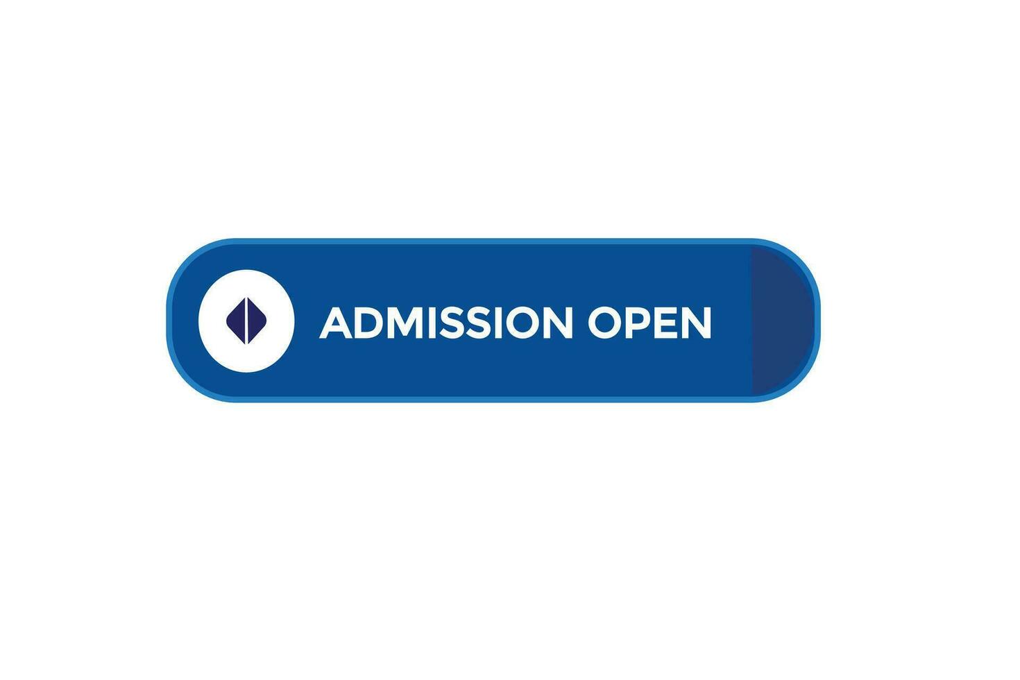 new admission open, modern, website, click button, level, sign, speech, bubble  banner, vector