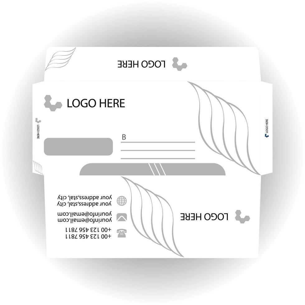 Vector corporate envelope template or envelope design.