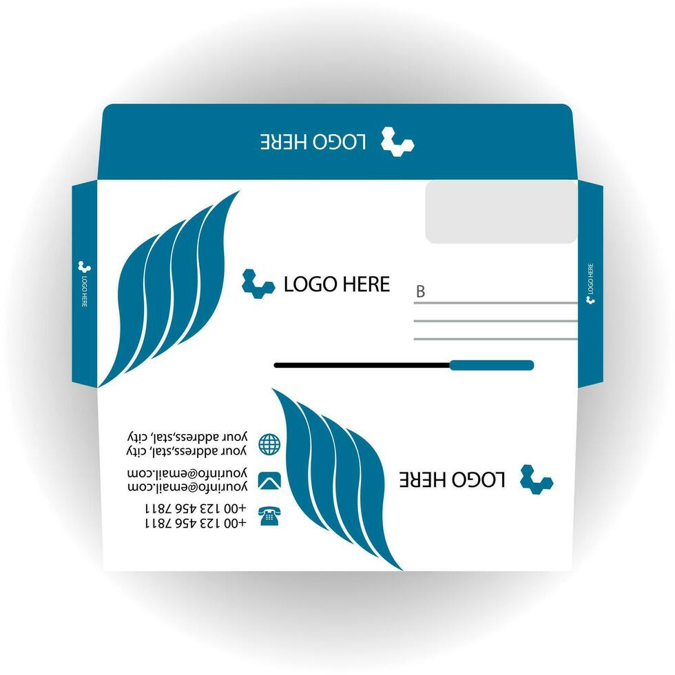 Vector corporate envelope template or envelope design. 27965921 Vector