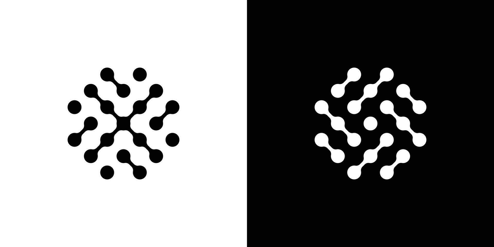 interconnected circle design logo makes technology and modern logo vector