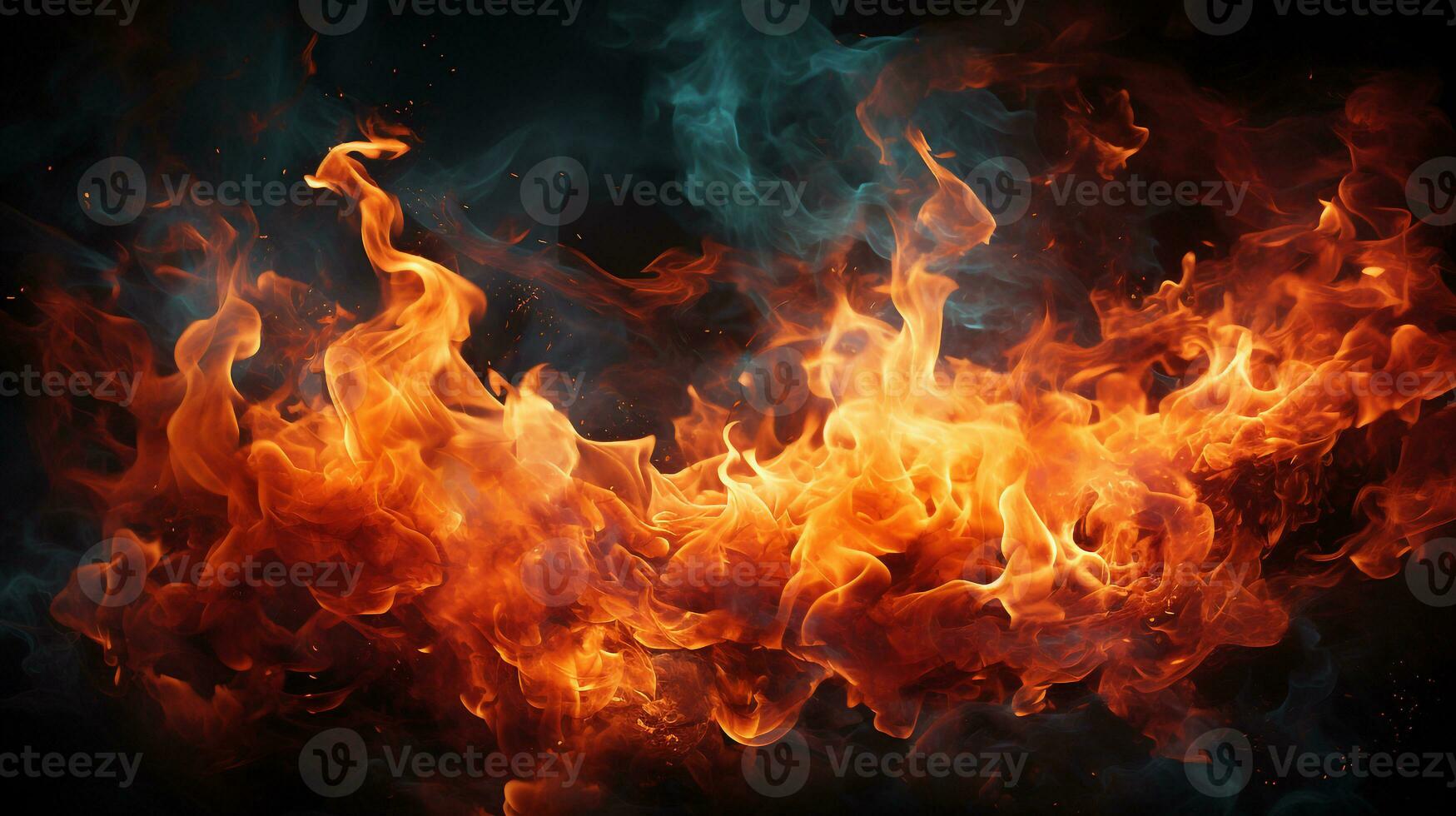 Blazing fire background photo