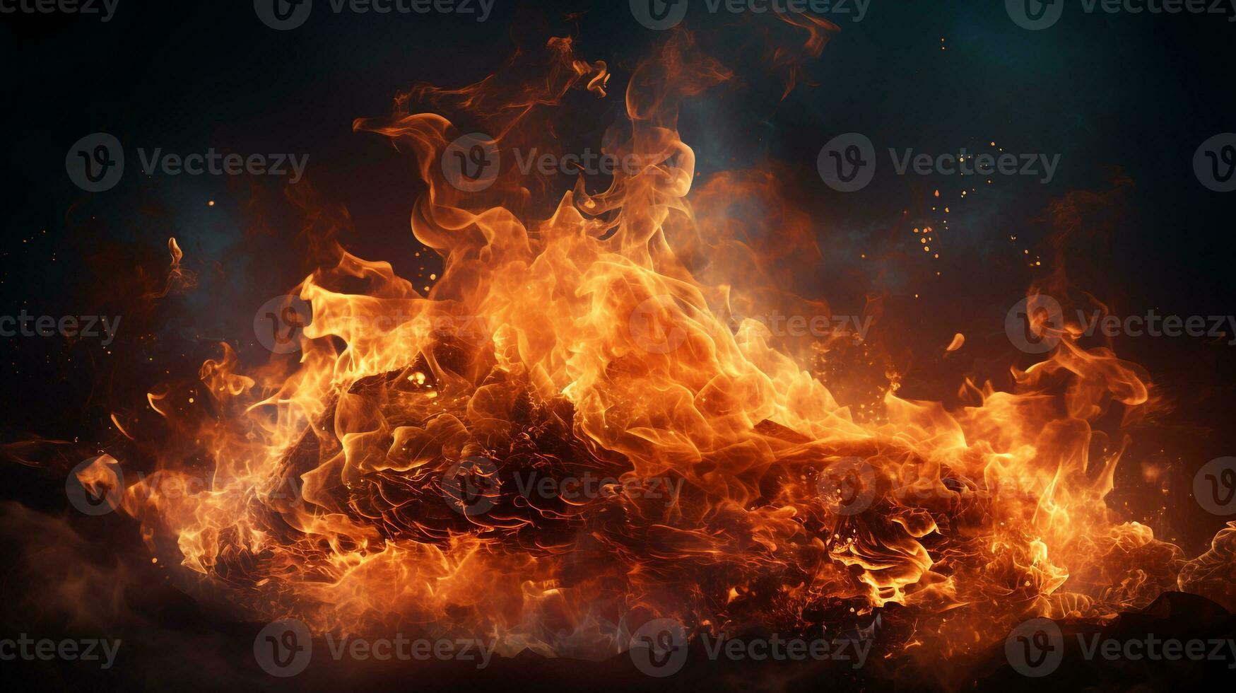 Blazing fire background photo