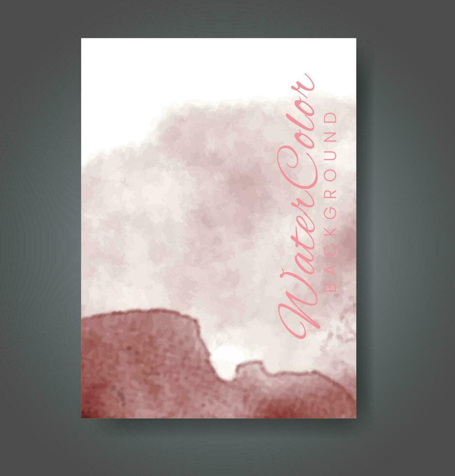 Cover template with watercolor background. Design for your cover, date, postcard, banner, logo. vector