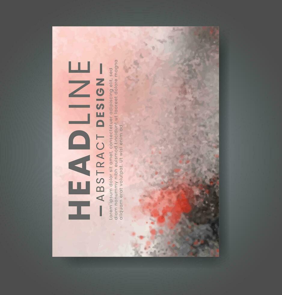 Cover template with watercolor background. Design for your cover, date, postcard, banner, logo. vector
