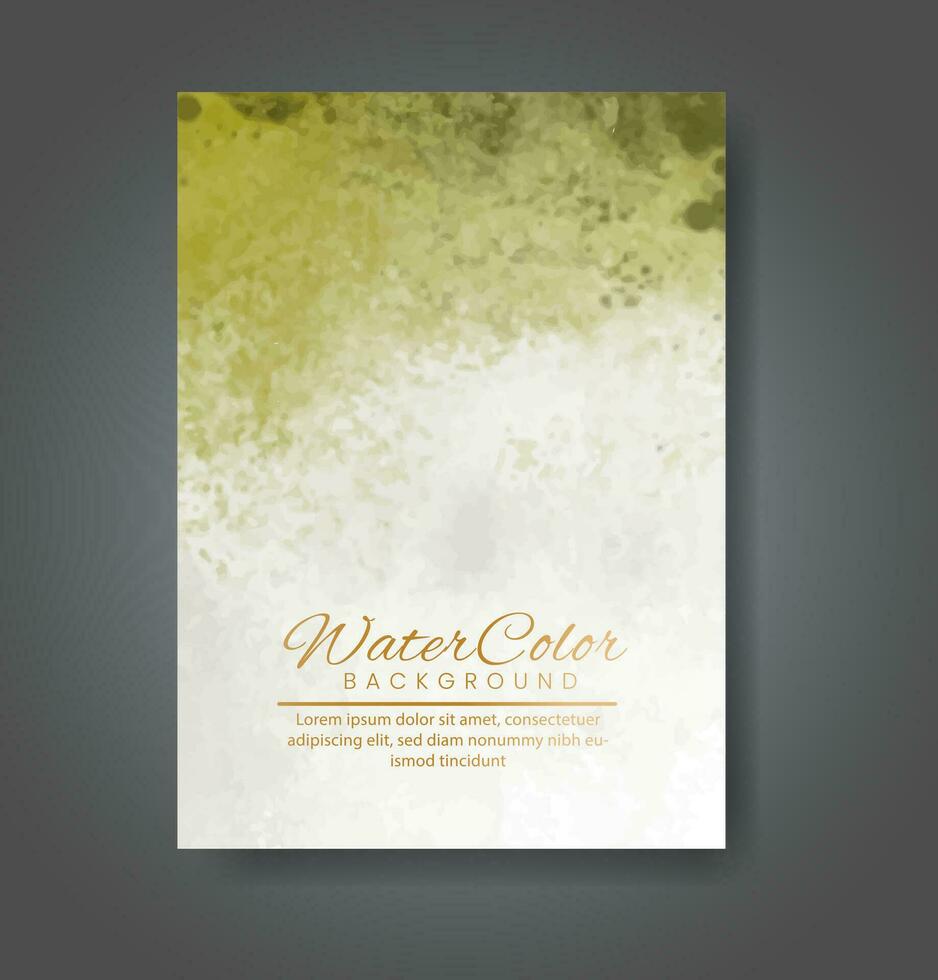 Cover template with watercolor background. Design for your cover, date, postcard, banner, logo. vector