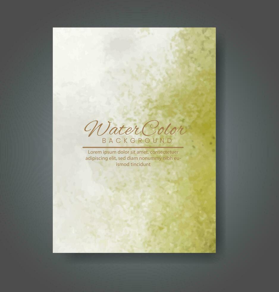 Cover template with watercolor background. Design for your cover, date, postcard, banner, logo. vector
