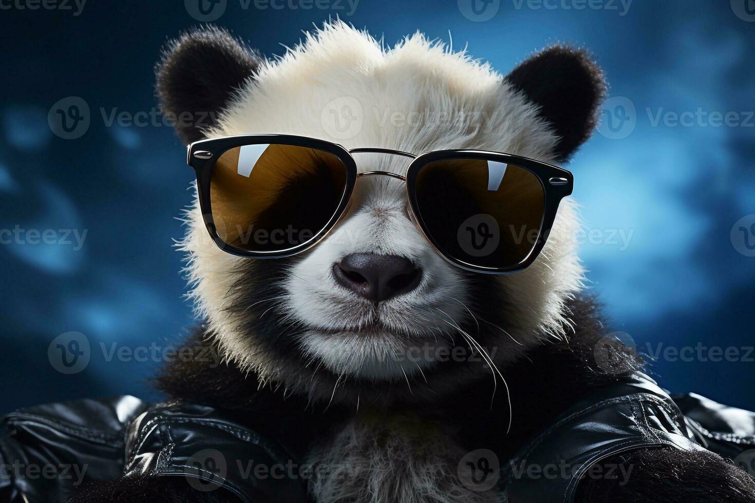 Effortlessly Cool Baby Panda with Sunglasses A Vision Crafted by Generative AI photo