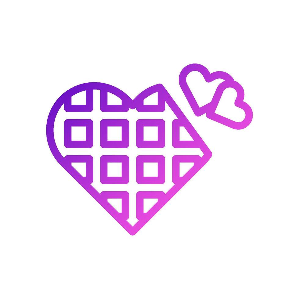 Chocolate love Icon gradient purple pink style valentine illustration symbol perfect. vector