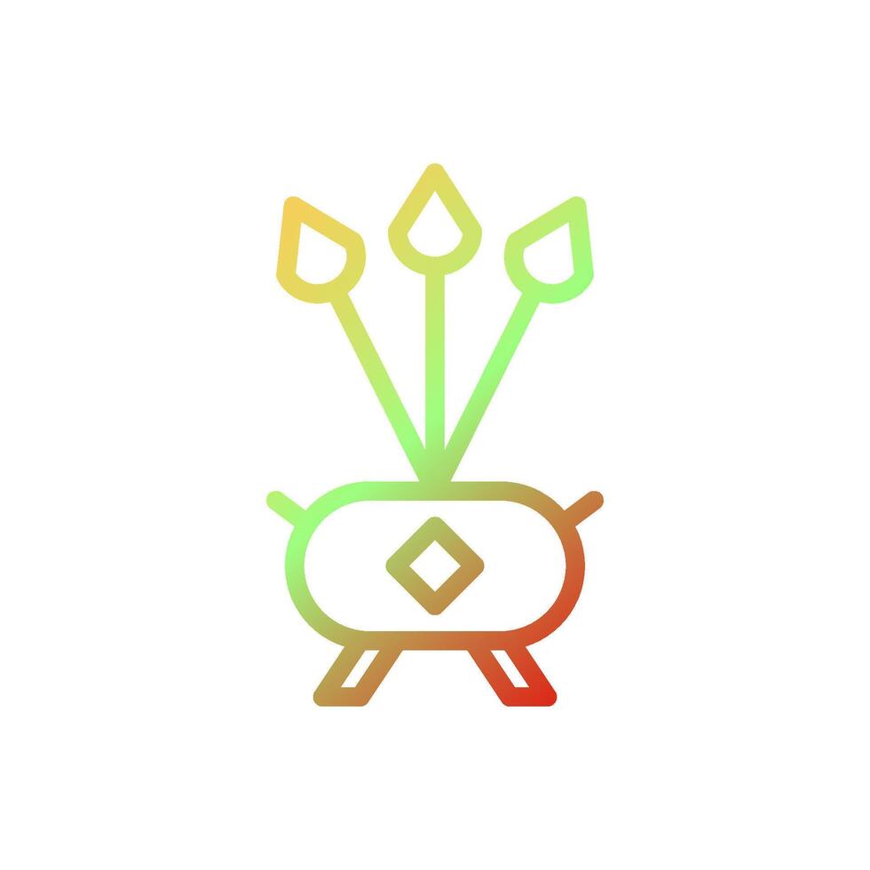 Candle icon gradient yellow green red colour chinese new year symbol perfect. vector