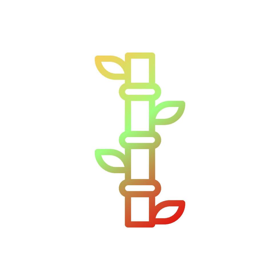 Bamboo icon gradient yellow green red colour chinese new year symbol perfect. vector