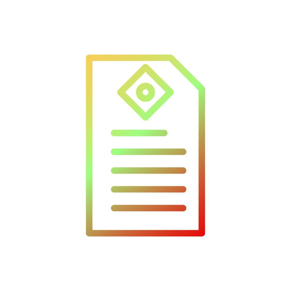 Paper icon gradient yellow green red colour chinese new year symbol perfect. vector