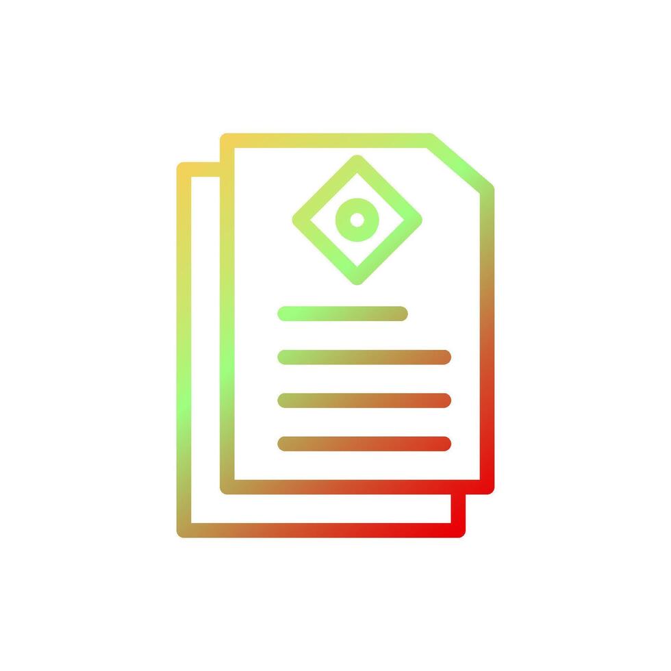 Paper icon gradient yellow green red colour chinese new year symbol perfect. vector