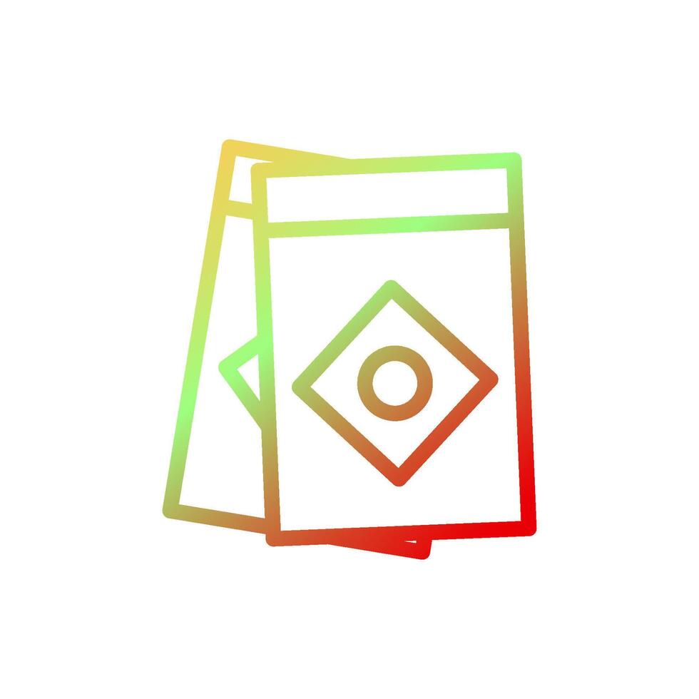 Paper icon gradient yellow green red colour chinese new year symbol perfect. vector