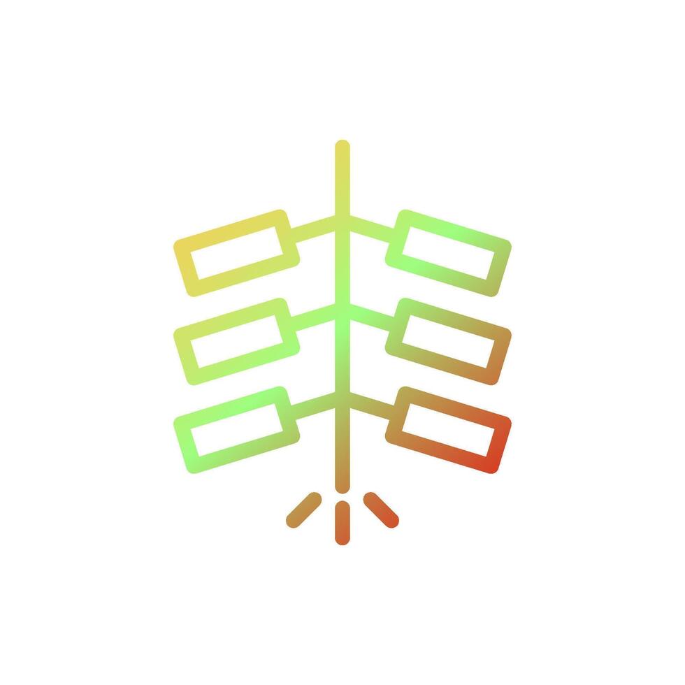 Firecrackers icon gradient yellow green red colour chinese new year symbol perfect. vector