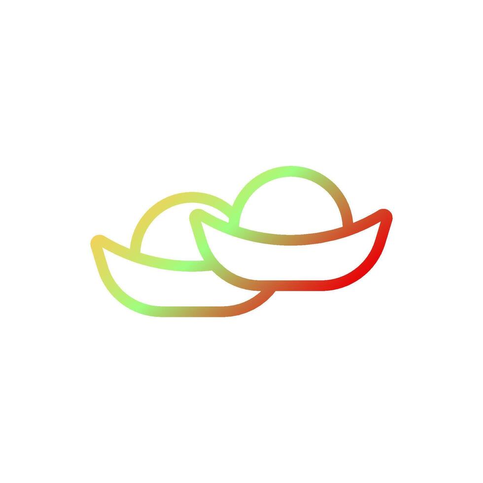 Fortune icon gradient yellow green red colour chinese new year symbol perfect. vector