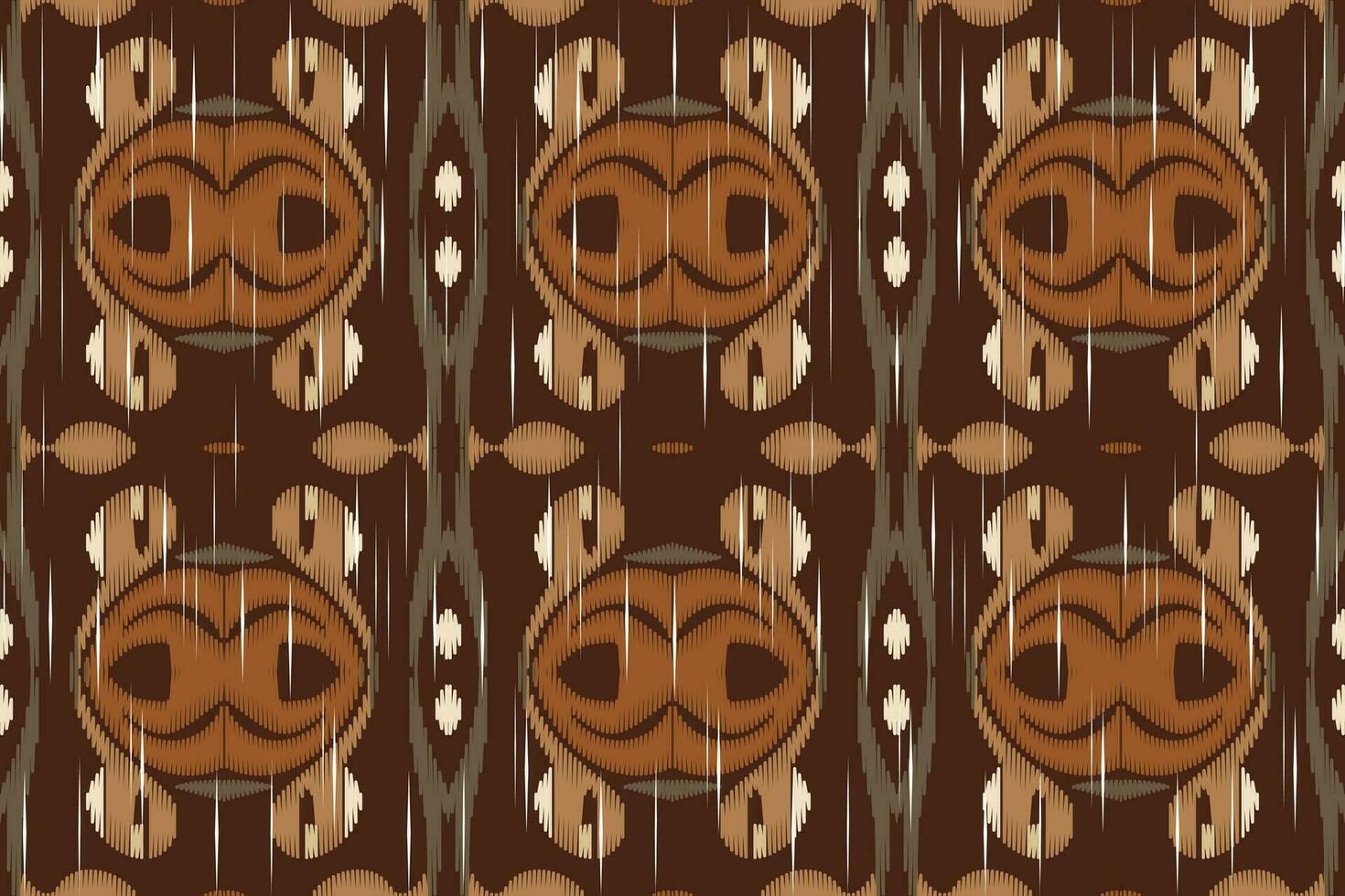 Ikat Seamless Pattern Embroidery Background. Ikat Diamond Geometric Ethnic Oriental Pattern Traditional. Ikat Aztec Style Abstract Design for Print Texture,fabric,saree,sari,carpet. vector