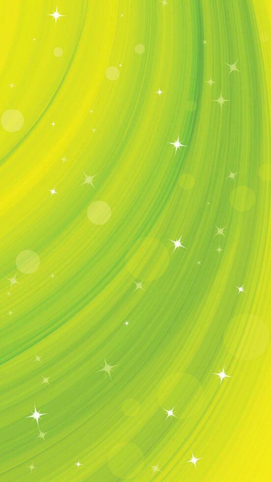 Abstract vertical background with light star on wave green watercolor vector
