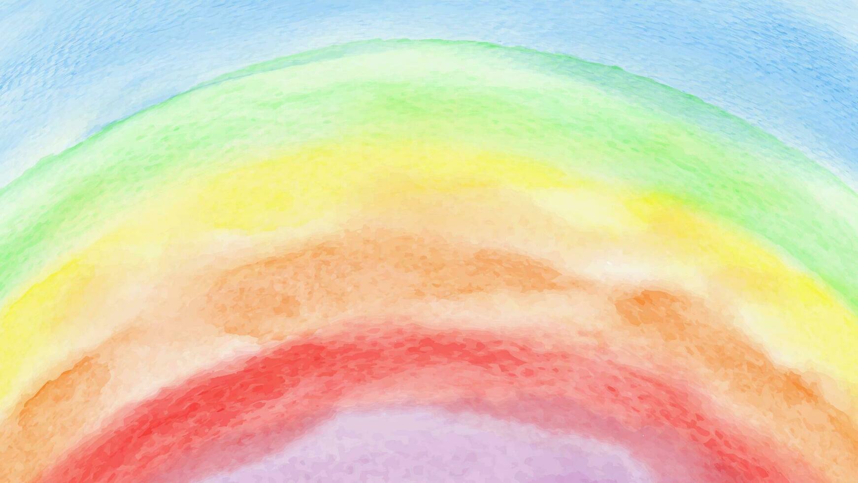 Colorful Rainbow watercolor for background vector