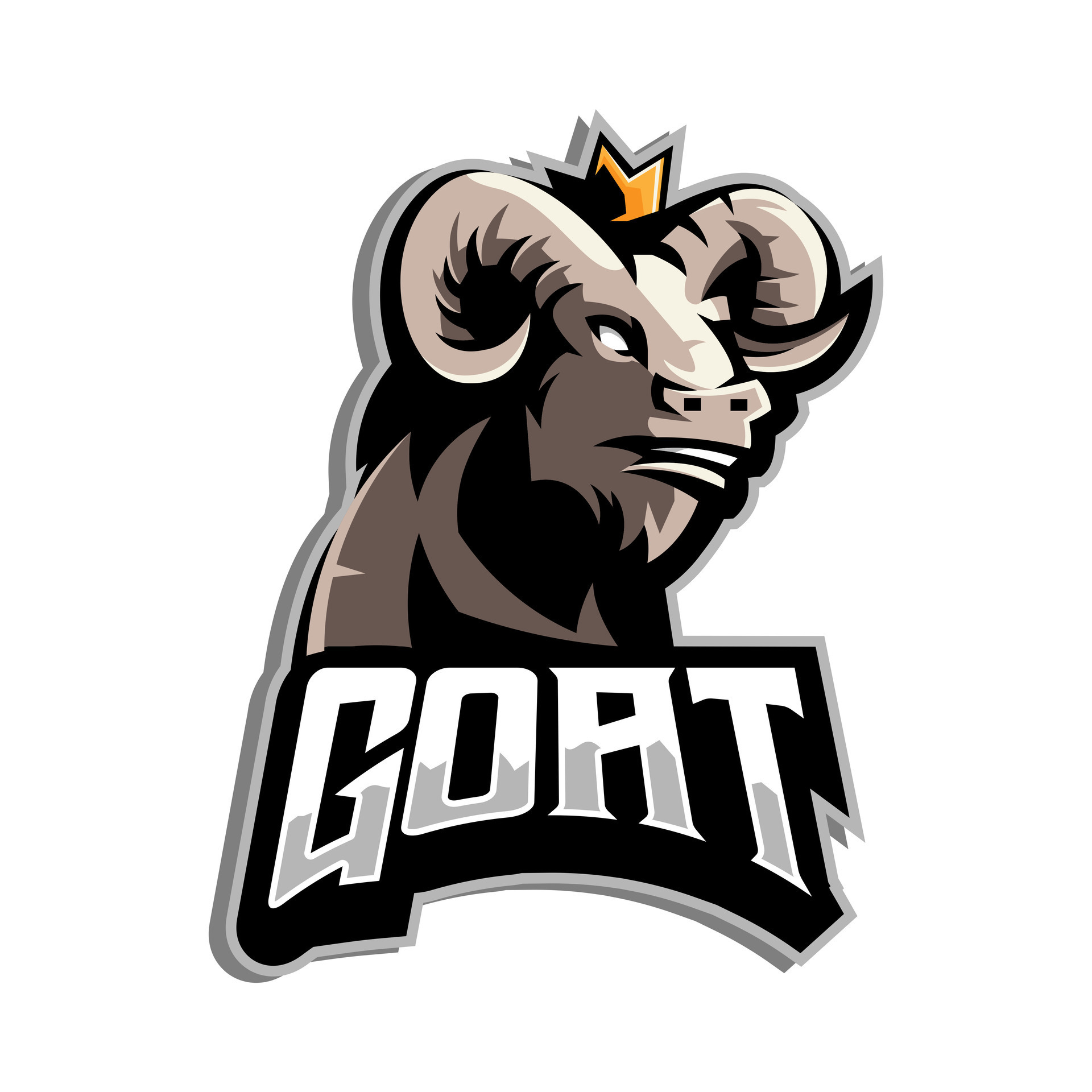 Goat mascot logo design vector illustration 27967339 Vector Art at Vecteezy
