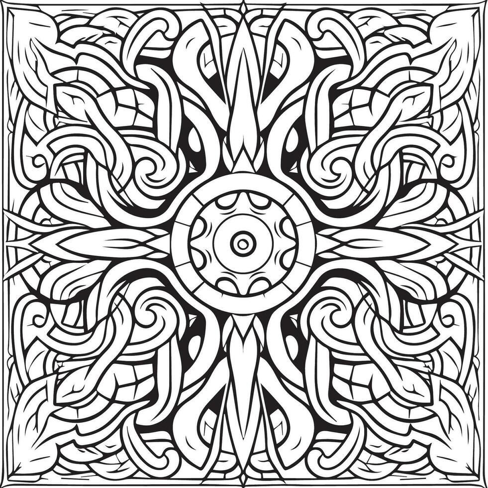 coloring page for adult of eletric pattern vector