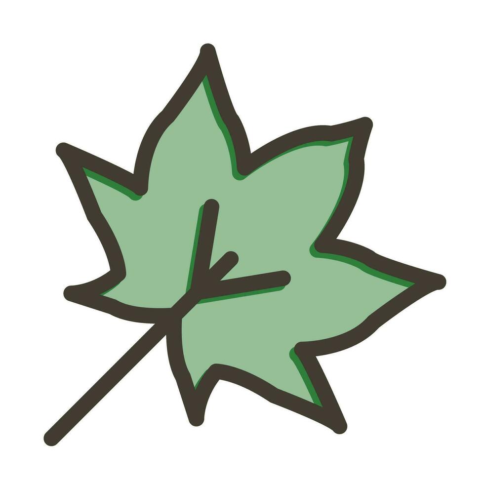 Leaves Vector Thick Line Filled Colors Icon For Personal And Commercial Use.