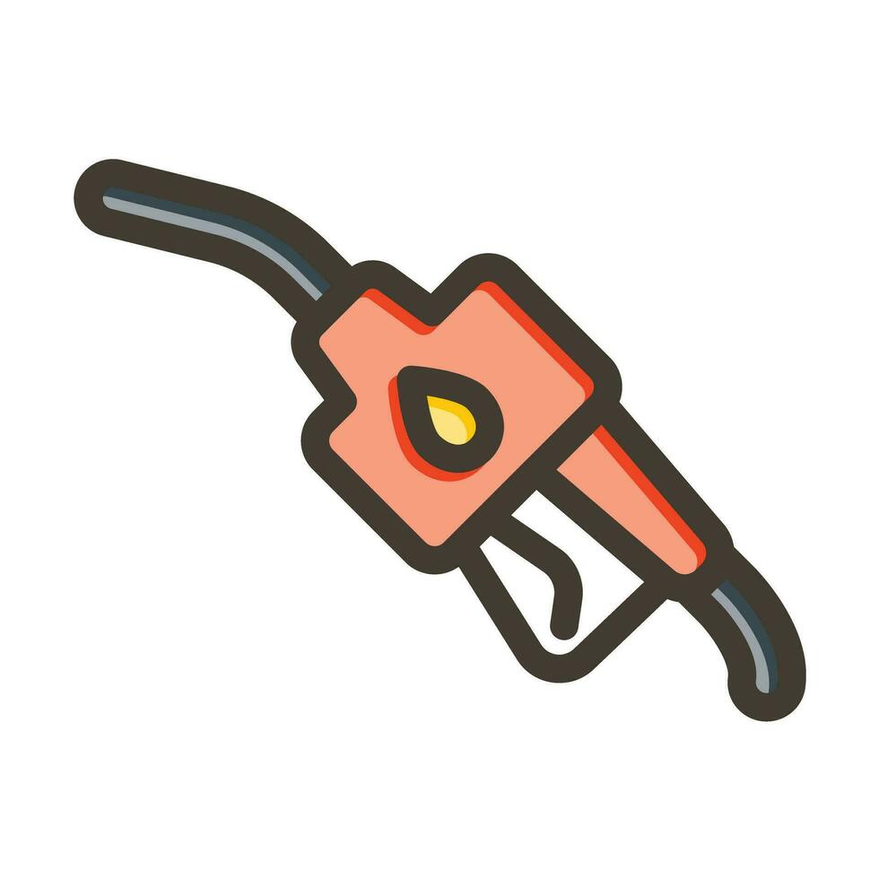 Nozzle Vector Thick Line Filled Colors Icon For Personal And Commercial Use.