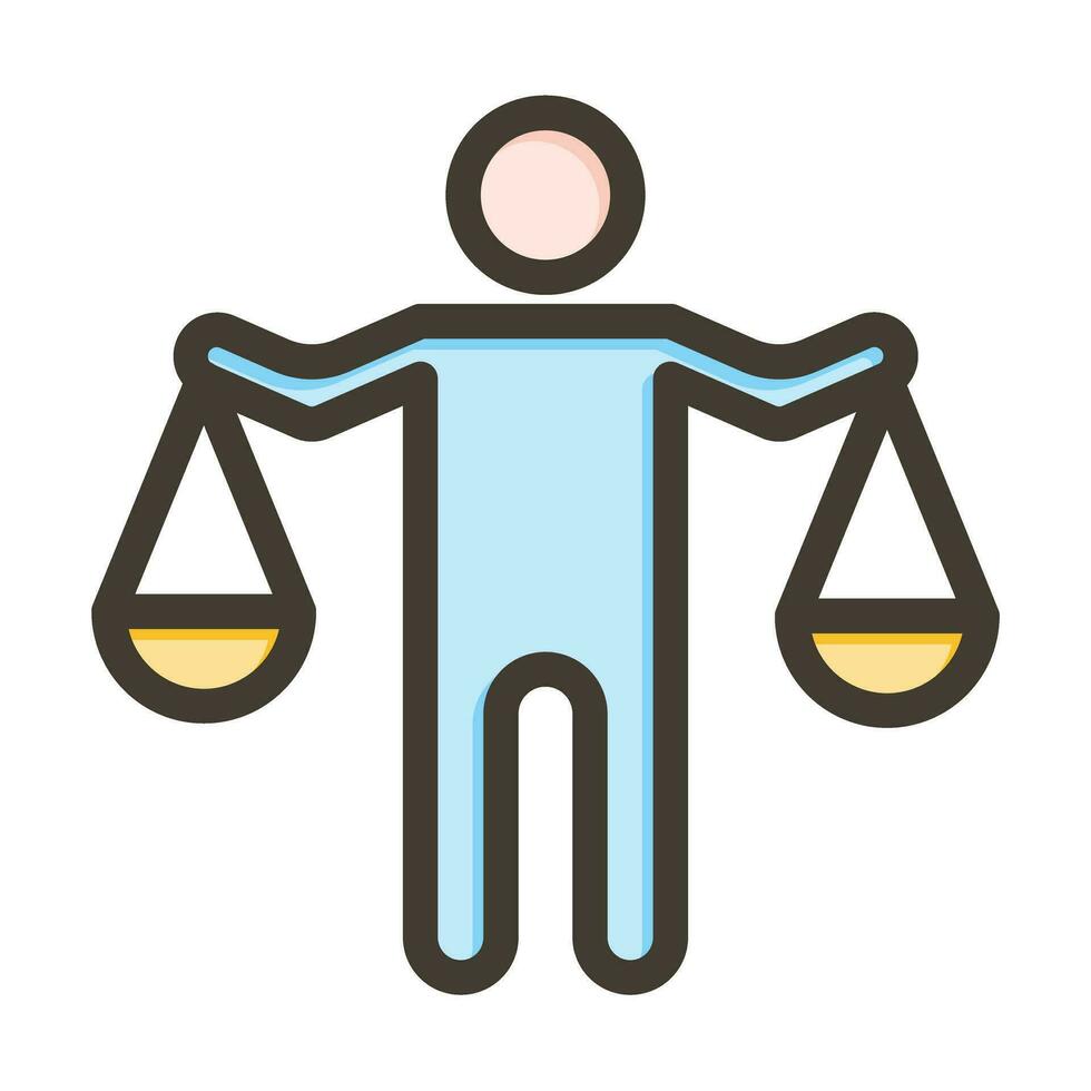 Ethics Vector Thick Line Filled Colors Icon For Personal And Commercial Use.
