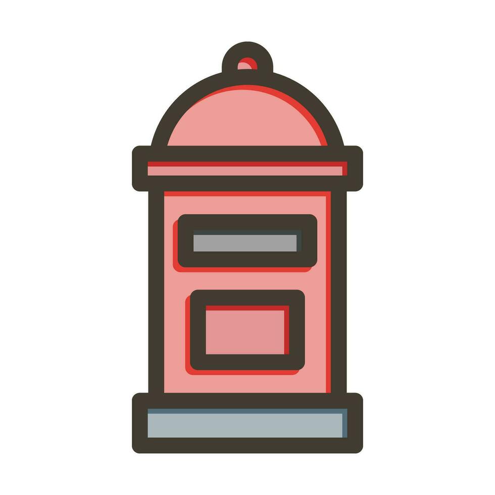 Letter Box Vector Thick Line Filled Colors Icon For Personal And Commercial Use.